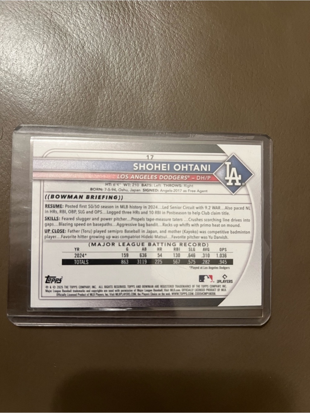 Topps Shohei Ohtani Card - White Blue - Picture 11 of 11